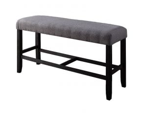 Yelena Counter Height Bench in Fabric and Weathered Espresso