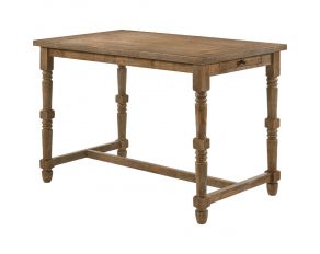 Farsiris Counter Height Table in Weathered Oak Finish