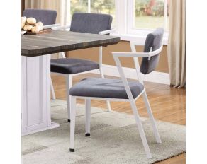 Acme Cargo Counter Height Chair (Set of 2), Gray Fabric & White