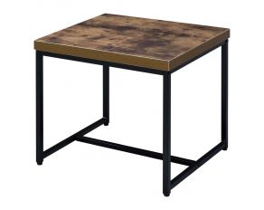 Bob End Table in Weathered Oak and Black