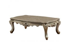 Ranita Coffee Table with Marble Top in Champagne