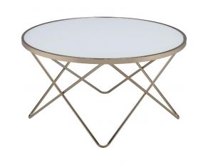 Valora Coffee Table in Champagne and Frosted Glass