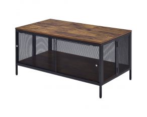 Winam Coffee Table in Antique Oak and Black