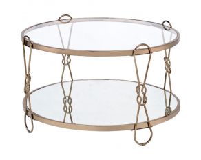 Zekera Coffee Table in Champagne and Mirrored