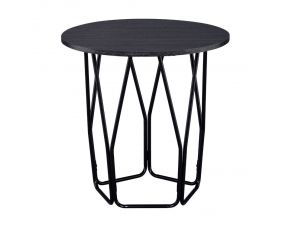 Sytira End Table in Espresso and Black