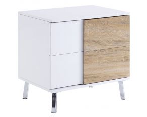 Verux Rectangular End Table in White High Gloss