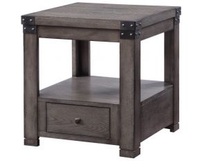 Melville Square End Table in Ash Gray