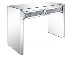 Noralie Mirrored 2 Drawer Accent Console Table with Faux Diamonds