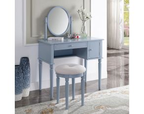 Rabila Vanity Set in Cream and Gray Finish