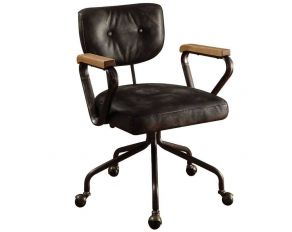 Hallie Executive Office Chair in Vintage Black