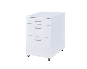 Coleen File Cabinet in High Gloss White