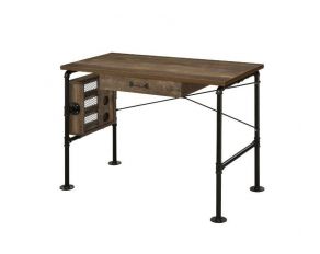 Endang Writing Desk in Weathered Oak and Black Finish