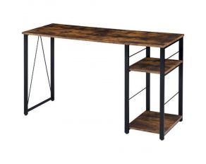 Vadna Writing Desk in Weathered Oak and Black Finish