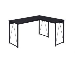 Zetri L Shaped Writing Desk in Black Finish