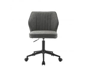 Pakuna Office Chair in Vintage Gray PU and Black