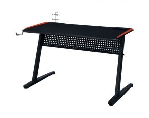 Dragi Gaming Table with USB Dock in Black and Red Finish