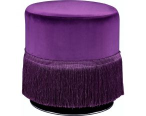 Clivia Ottoman in Eggplant