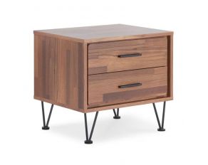 Deoss Rectangular Accent Night Table in Walnut