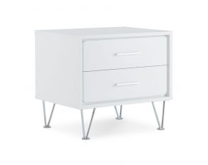 Deoss Accent Night Table in White