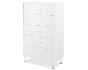 Deoss 5 Drawer Chest in White