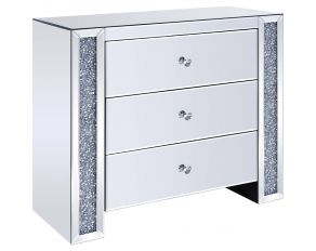 Noralie 3 Drawer Accent Console Table with Faux Diamonds