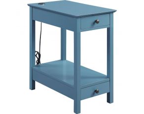 Byzad Accent Side Table in Teal