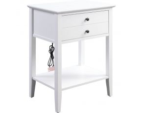 Grardor Accent Side Table in White