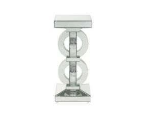 Ornat 32 Inch Accent Table in Mirrored and Faux Diamonds