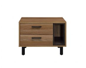 Trolgar Accent Table in Brown Oak and Black Finish