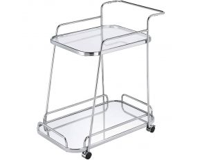 Aegis Serving Cart in Chrome Finish