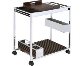 Lisses Serving Cart in Chrome