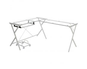 Dazenus Computer Desk in White Finish