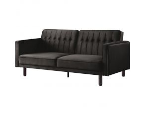 Qinven Adjustable Futon Sofa in Dark Brown