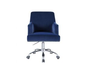 Trenerry Office Chair in Blue Velvet