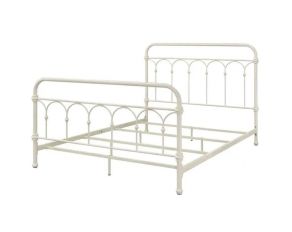 Citron Queen Metal Bed in White Finish