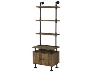 Ensata II Side Pier in Rustic Oak & Black Finish