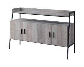 Samiya TV Stand in Gray Oak and Black Finish