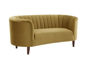 Millephri Loveseat in Olive Yellow