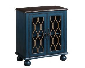 Lassie Accent Console Table in Antique Blue Finish