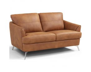 Safi Loveseat in Cappuccino Leather