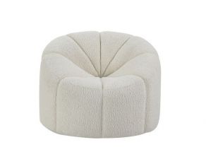 Osmash Chair in White Teddy Sherpa