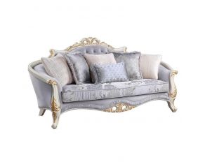 Galelvith Sofa with 6 Pillows in Gray