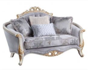 Galelvith Loveseat with 4 Pillows in Gray