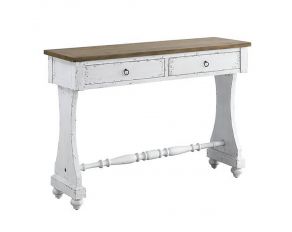 Carminda Console Table in Antique White Finish