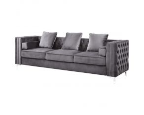 Bovasis Sofa with 5 Pillows in Gray