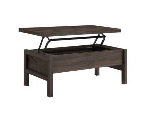 Harel Rectangular Lift Top Coffee Table in Walnut Finish