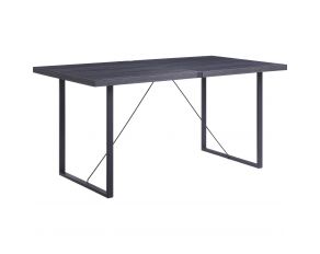 Nakula Dining Table in Gray Oak and Black Finish