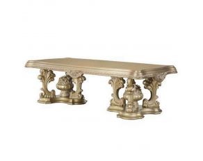 Seville Double Pedestal Dining Table in Gold Finish