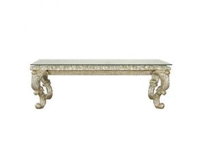 Vatican Dining Table in Champagne Silver Finish