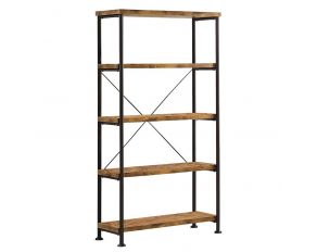 Analiese 4-Shelf Bookcase in Antique Nutmeg